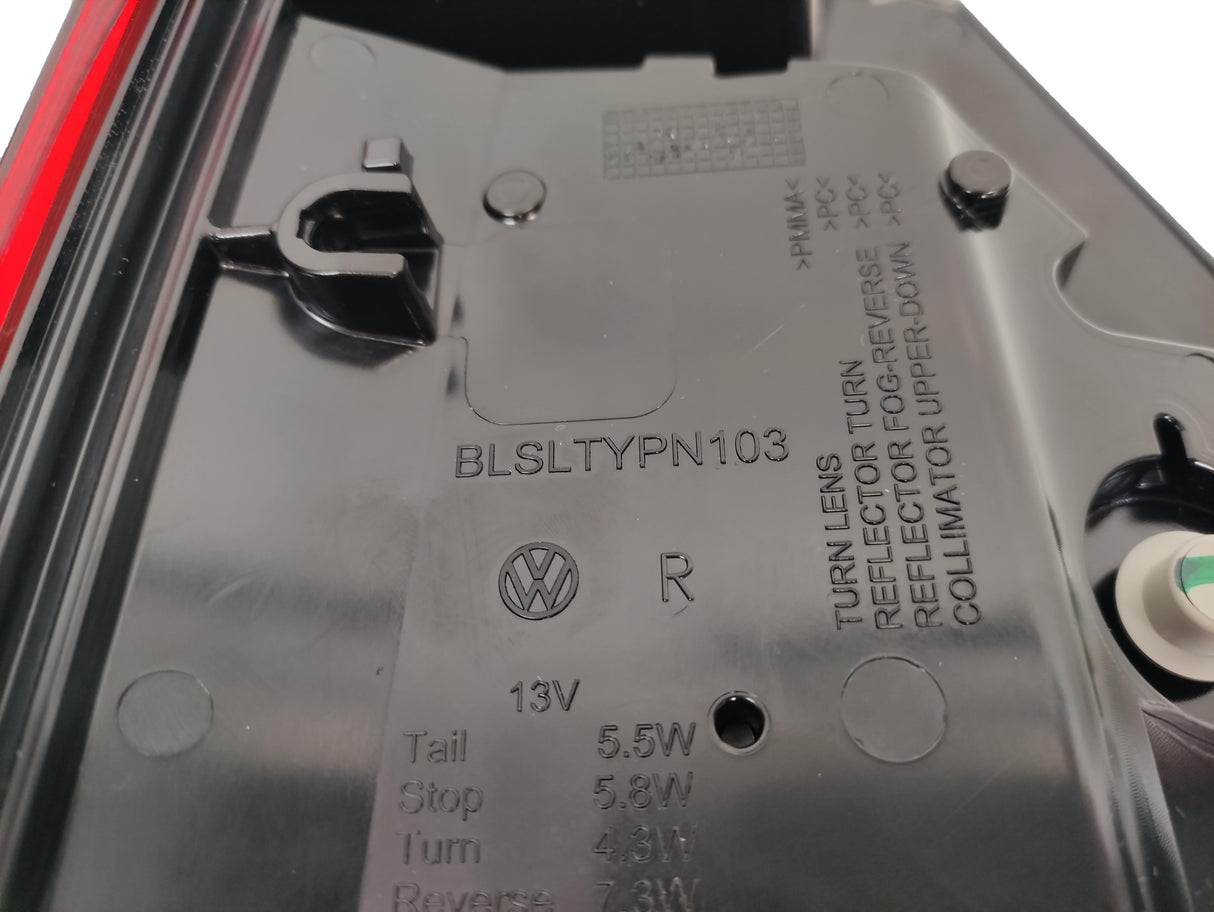 VW T6 BLACK FULL LED 1DOOR Original Taillight DX 7LA945208A
